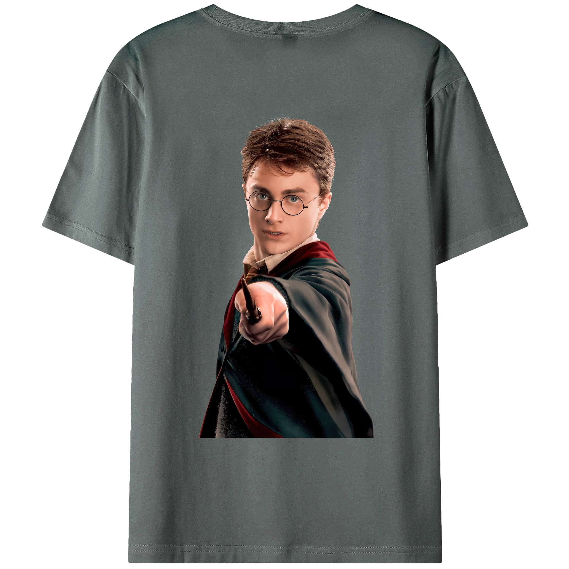 （画像用） Harry Potter ハリー・ポッターシリーズ 綿100％ メンズ半袖Tシャツ（バックプリント） 通気性